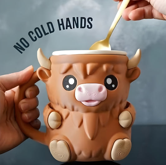 Highland Cow Ice Cream Mug Holder