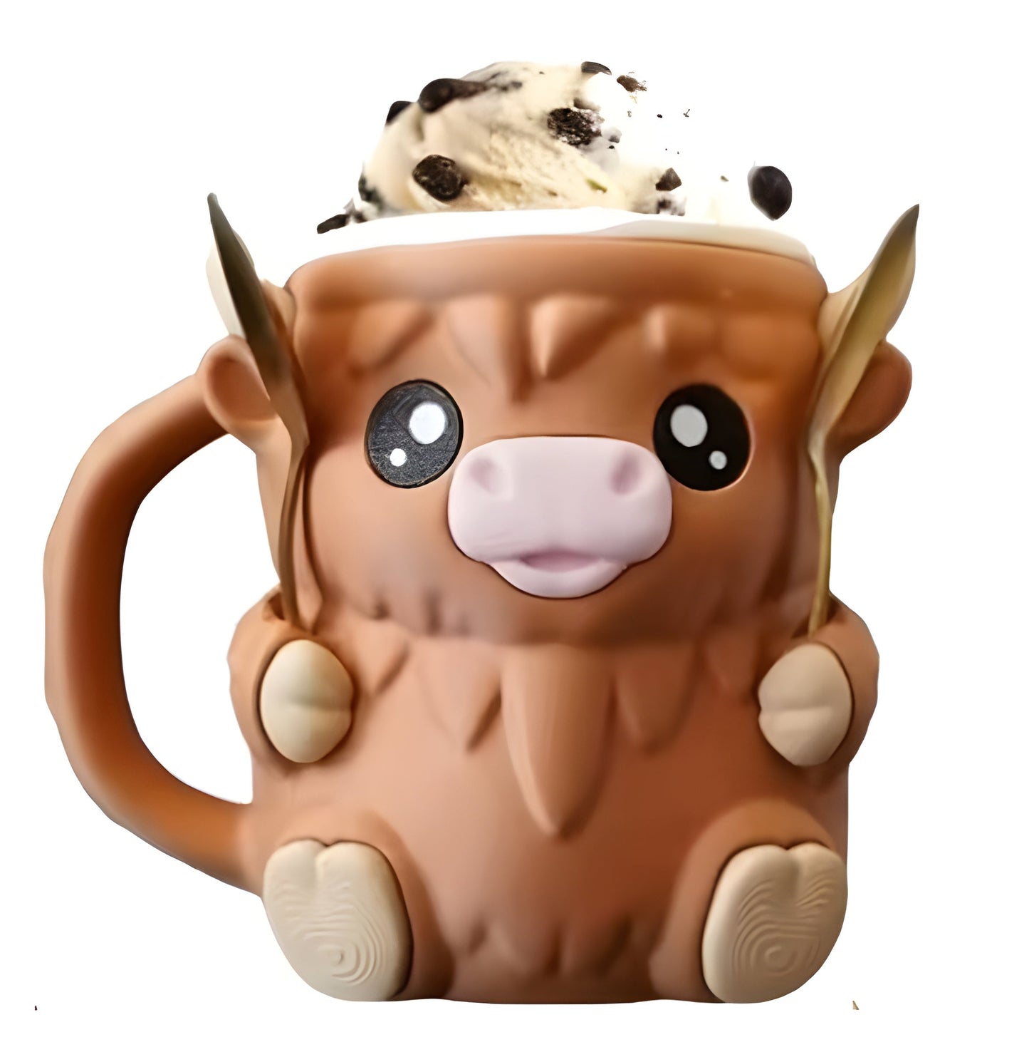 Highland Cow Ice Cream Mug Holder