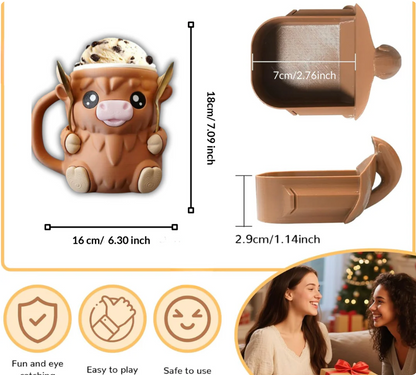 Highland Cow Ice Cream Mug Holder